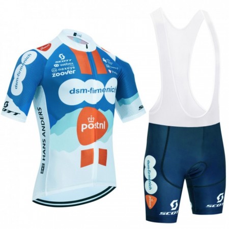 Set Fietsshirt + Korte Koersbroek 2024 Team DSM Blauw